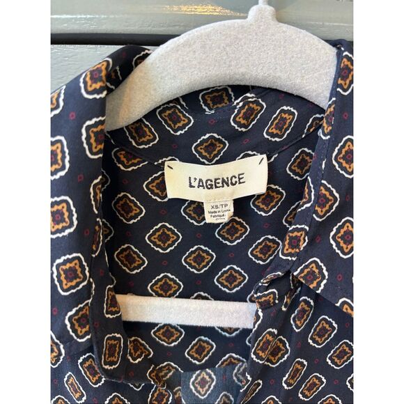 NWOT L’Agence silk Nina blouse, XS $385 G15 - Picture 6 of 9